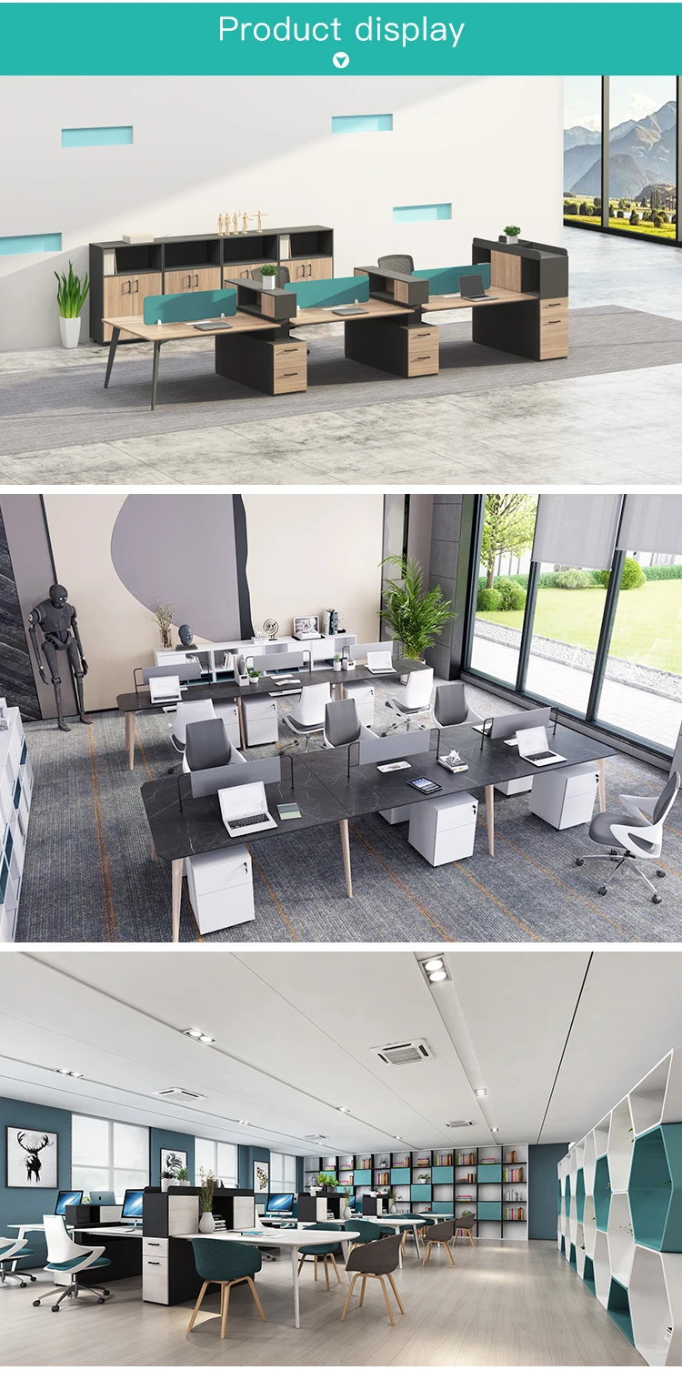 China manufacturer modern design steel desk frame office furniture modular work station 4 person office workstation