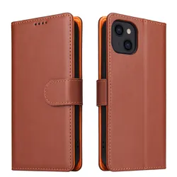 Custom genuine leather phone case Detachable Magne