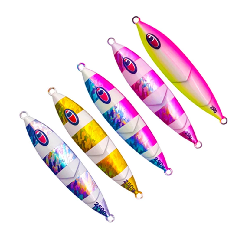 

Rock Casting Glow Lead Sinking Jigging Spoons 80g 120g 150g 200g 250g Slow Jigs Fishing Lure Metal Jig, 5 colors