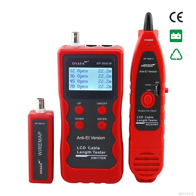 YOUYSI NF-868 Cat5e Cat6e Network cable tester RJ11 Rj12 lan anti-jamming wire tracker cable length tester