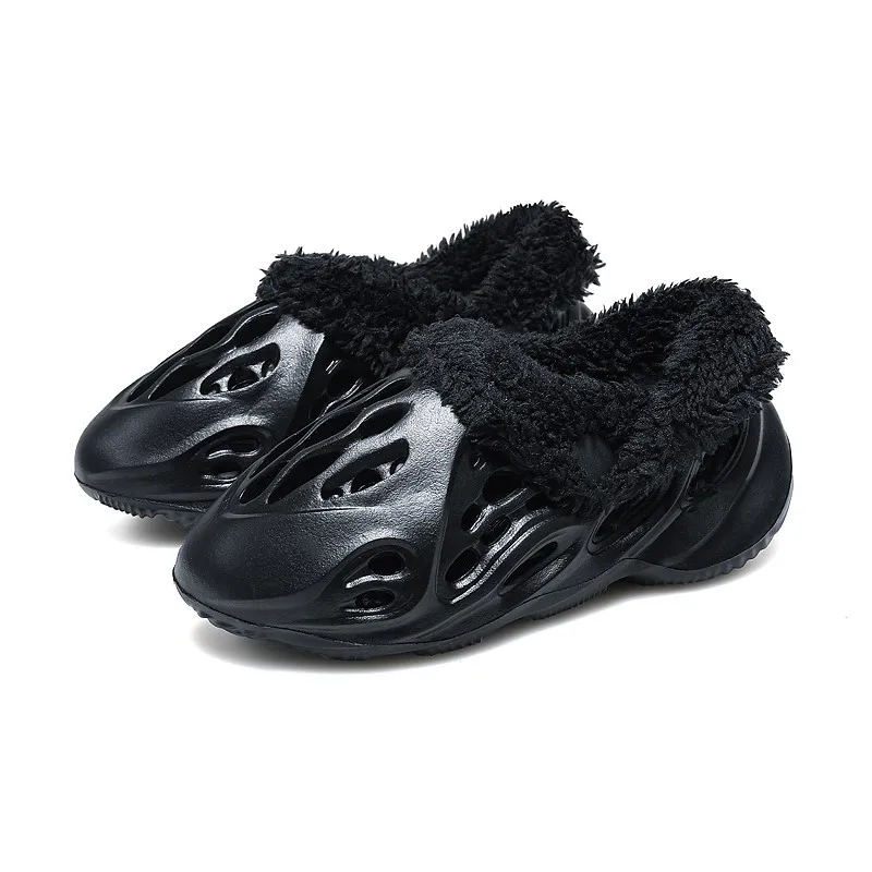 

Dropshipping Kids Women Men's Foam Runners Boys Girls Baby Children Teens Youth Faux Fur Sandals Indoor Outdoor Slippers Shoes