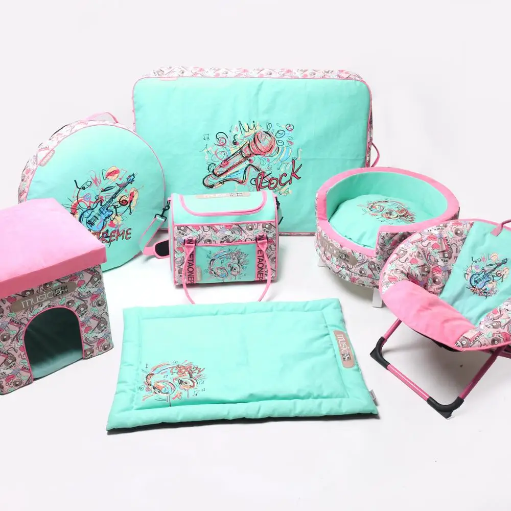 

comfortable Spring and summer series portable Lightweight pets dogs cats chairs bed house nest, Green and pink