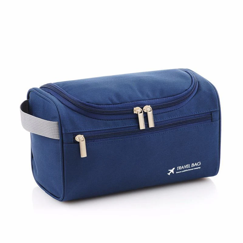 

Outdoor Travel Men's Toiletries Organizer Hook Large Capacity Cationic Toiletries Bag Fashion Solid Zipper Pouch Bag