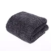 Fluffy Microfiber Plush Black Double Layer Sherpa Throw Blanket 50 x 60 Inches for Couch Sofa