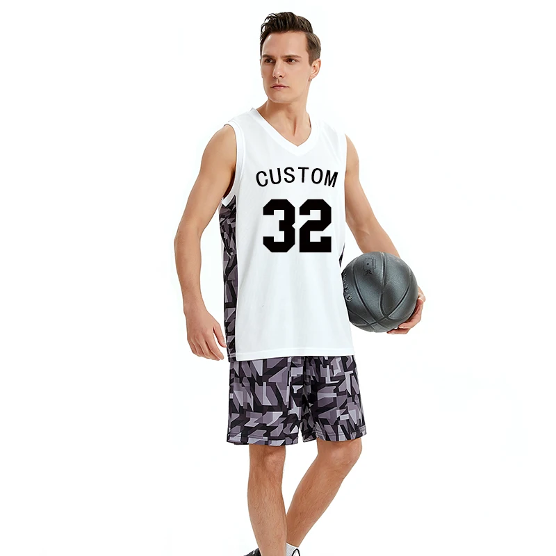 

Basketball Wear Clothes Custom Print Breathable Kids Men Basketball Jersey Set