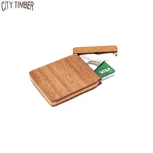 Деревянный мужской бумажник класса люкс с Футляр для визиток