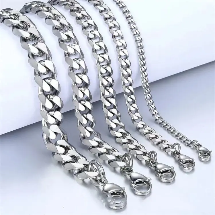 

Stylish Cuban Link Necklace Vacuum Plated Stainless Steel 304/316L Hypoallergenic Jewelry Accessory