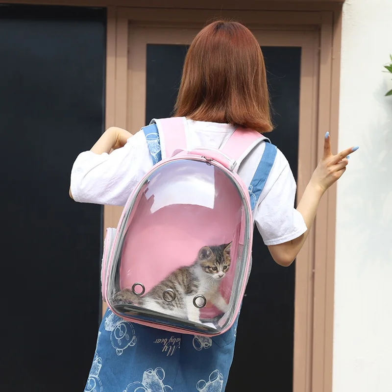 

Cat Bag Pet Backpack Outside Portable Transparent Space Capsule Pet Bag Cat Breathable Backpack Pet Carrier Bag, 4 colors