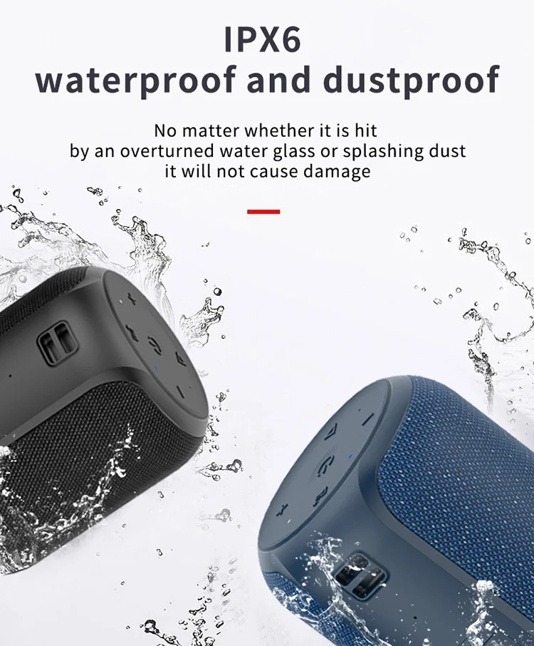 New Fashion Design Mini Loudspeakers 2020 Waterproof BT Mini Blue Wireless Speakers - ANKUX.COM