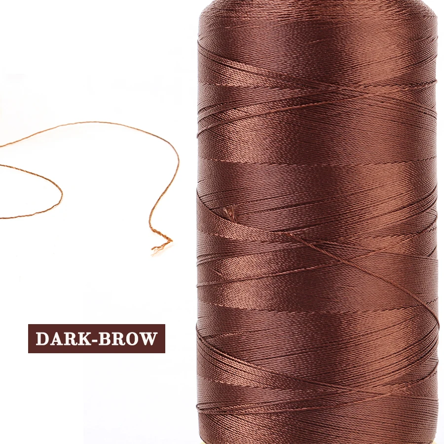 

Wholesale Best Quality High Elastic and Tenacity Nylon Threads For Machine Weft Hair Extension, Black,dark brown,medium brown