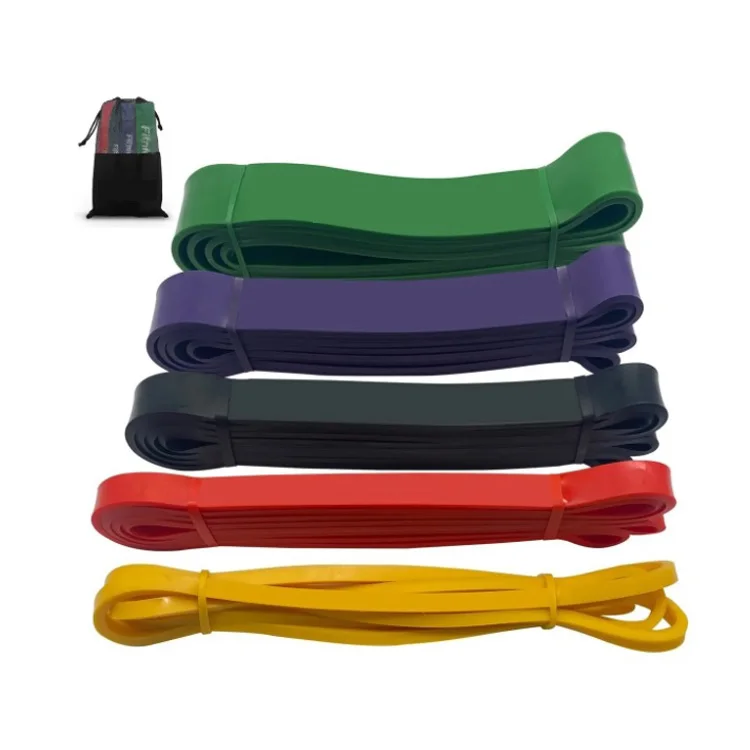 

Custom Long Latex Workout Fitness Rubber Loop Band Pull Up Assist Band Set of 5 Power Exercise Stretch Resistance Bands