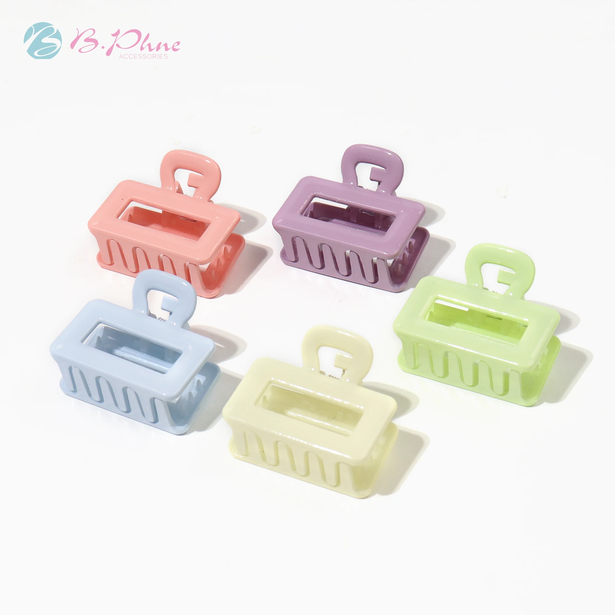 

B.phne sweet Square small Hair Claw Plastic Hair Claw Clips For Women girls hair accessories