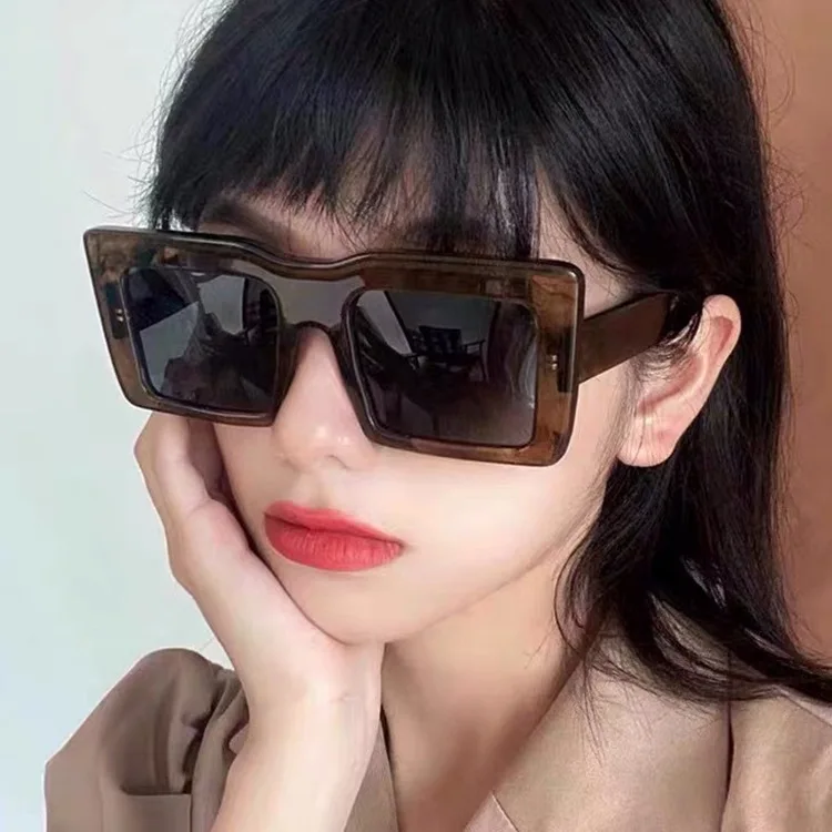 

trendy eyewear women men sun glasses plastic square frame fashion shades sunglasses, As the pictures show