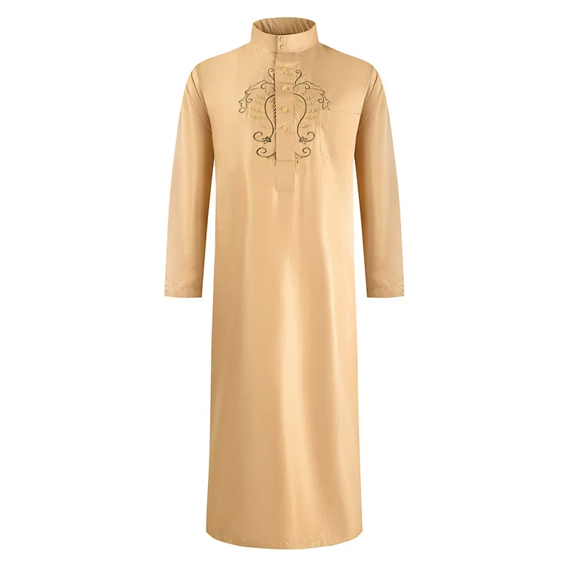 

2021 Hot Sale Men Thobs Men Abayas mens Daffah Muslim thobe, 6 colors