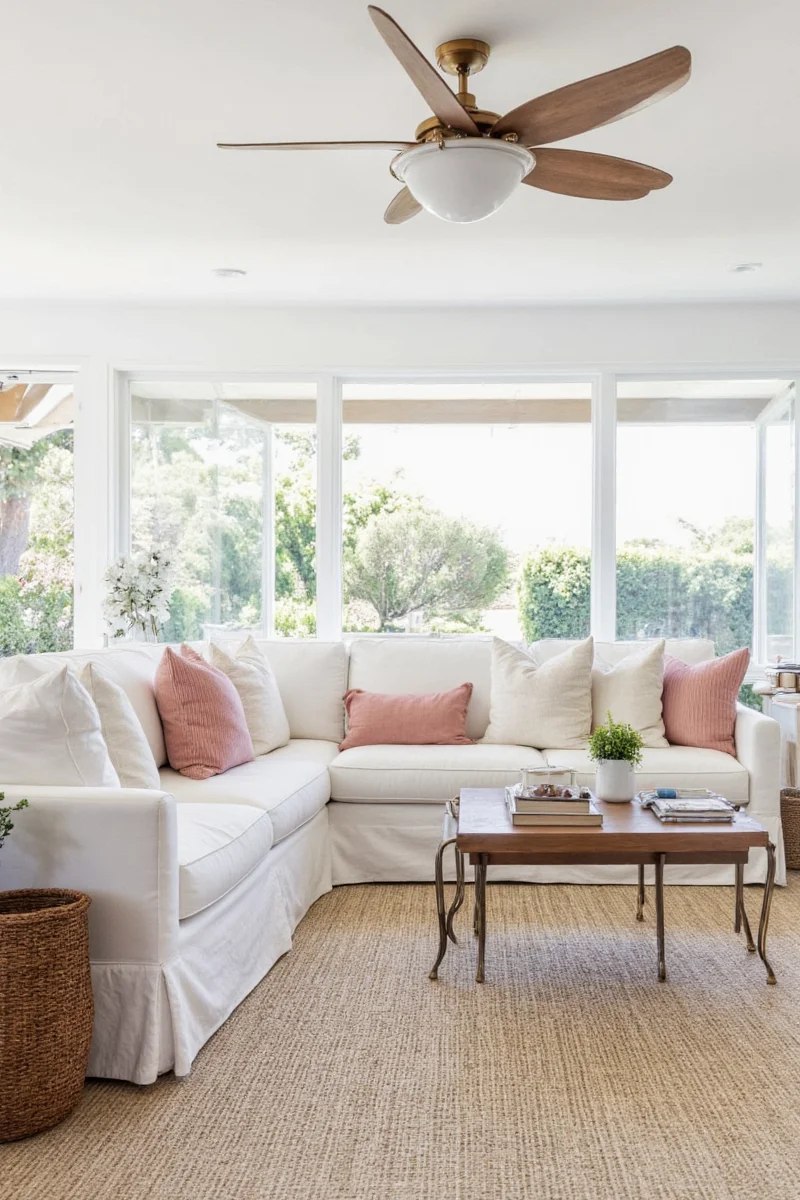 Stain Resistant Sofa in a Modern Farmhouse Setting
