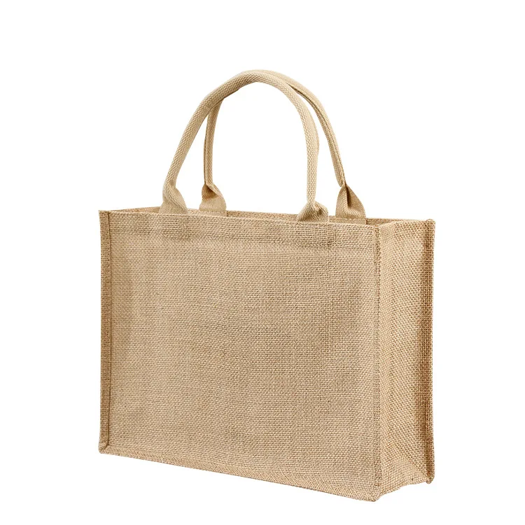

Small Size Round Handle Durable Nature Jute Tote Bag