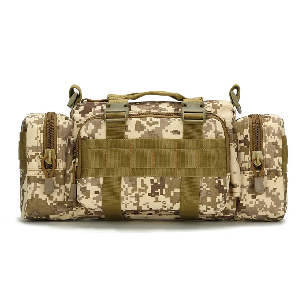 

Amiqi Waterproof Tactical Waist Pack Bag Military Fanny Packs For Outdoor Hiking Climbing Trekking A09 camouflage BAG