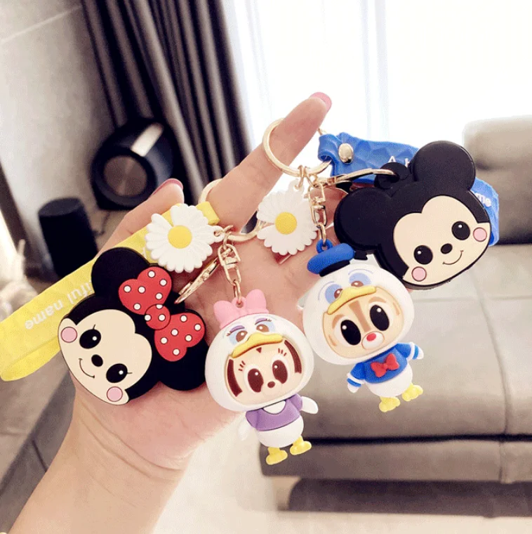 

Free Shipping Case for AirTag Keychain Jewelry lanyard Doll Donald Daisy Duck Mickey Minnie GPS Tracker Finder
