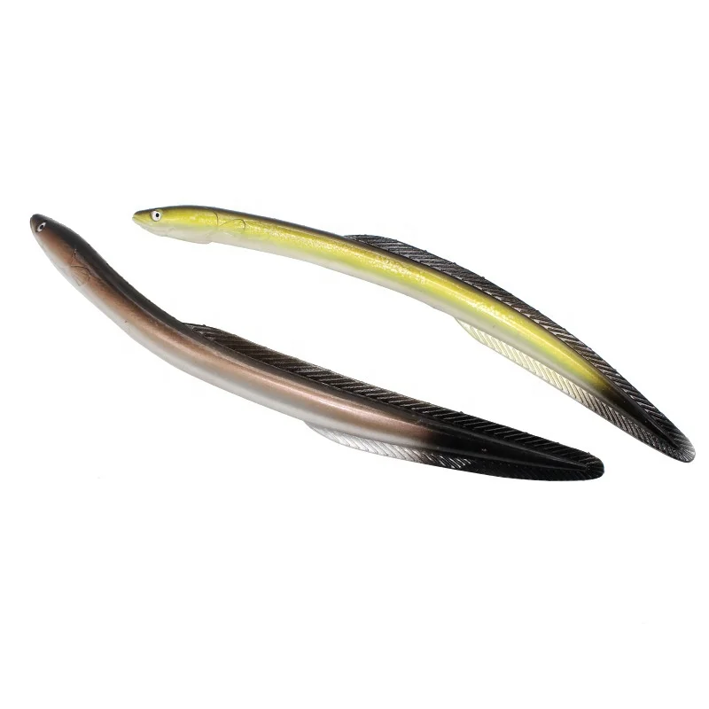 

OEM and on stocks freshwater sea fishing 30cm 56g soft bait lures fishing eel loach shape soft fishing bait, 2 colors