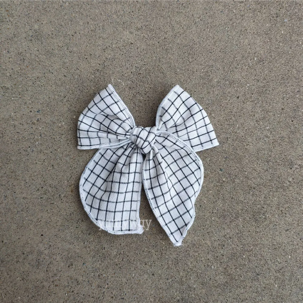 Candy Color Linen Piggy Pastel Hair Bow For Baby Girl For Spring And