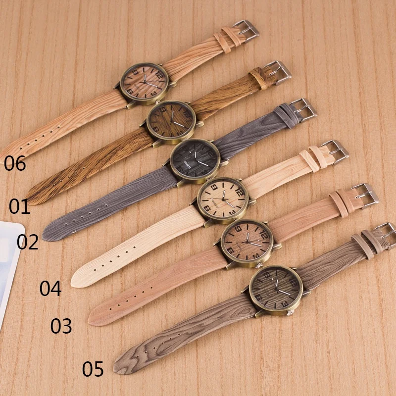 

SIKAI newest design cheap wholesale wood watch custom logo fashion leather wrist watch