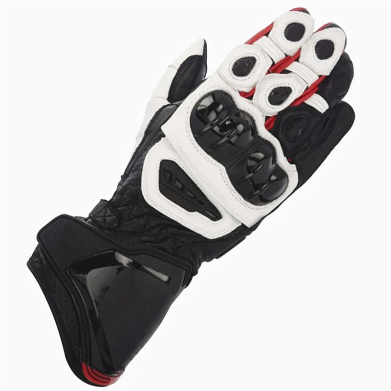 

New Alpine GP PRO Racing Long Glove Motocross Mountain Bicycle Street Moto Rider Leather Gloves Driving Motorbike Gloves Winter, Red green