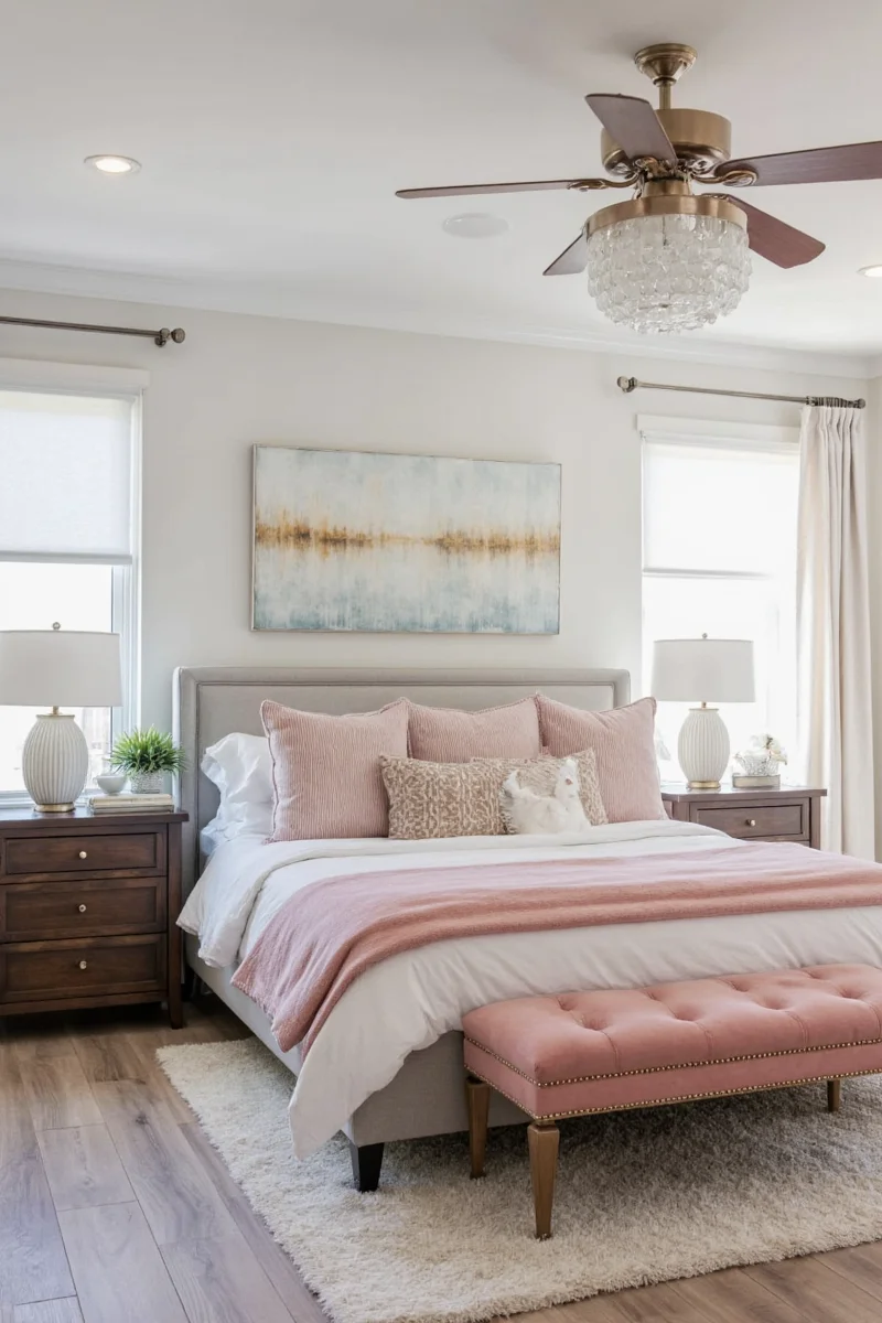 Luxury bedding set on a king bed