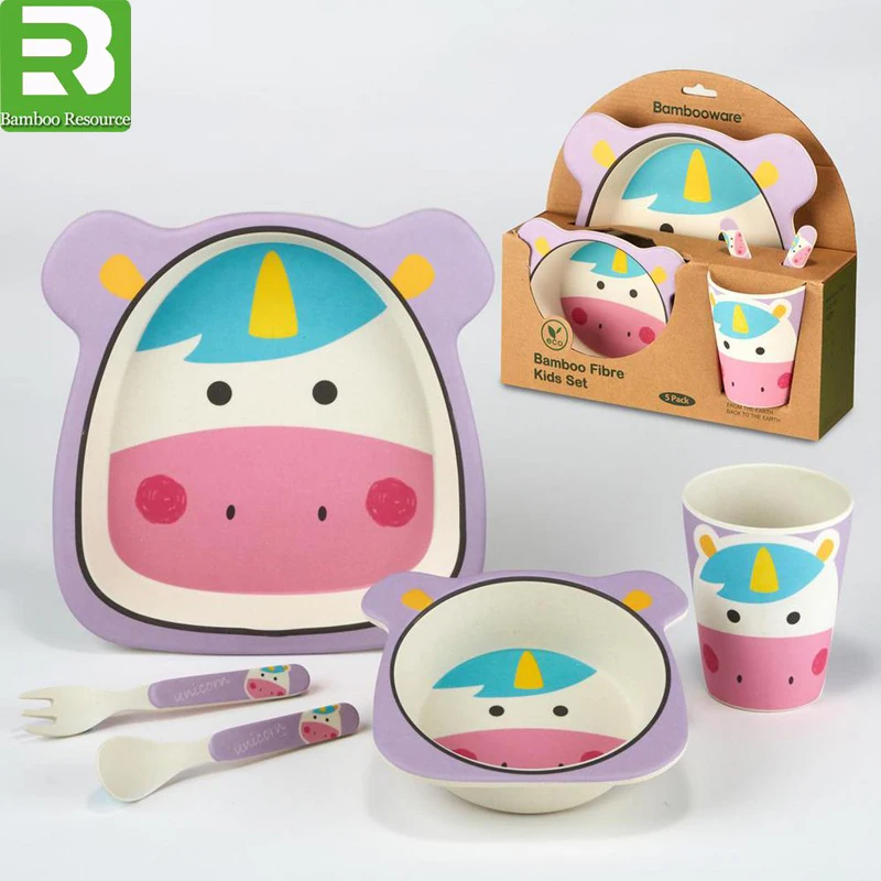
Wholesale fashion kids dinner set custom print melamine plates 