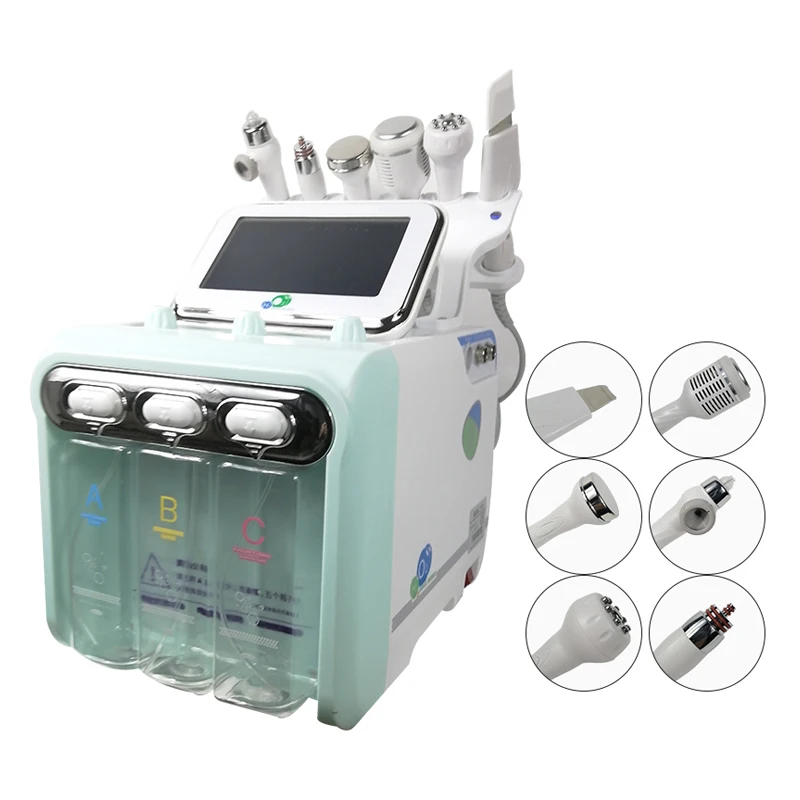 

Hot Selling 6 in 1 Water Dermabrasion Deep Cleaning Skin Rejuvenation Moisturizing Oxygen Jet Small Bubble Beauty Machine