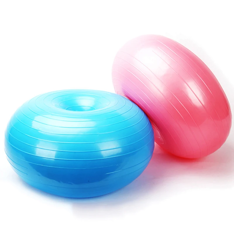 

Exercise Gym Donut Yoga Ball Anti Burst Slip Resistant Stability Pvc Swiss Balance Fitness Exercise Trainer, 3 color