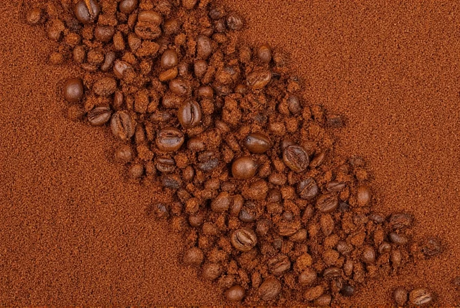 Close-up of coffee cup with cinnamon stick and ground cinnamon sprinkled on surface