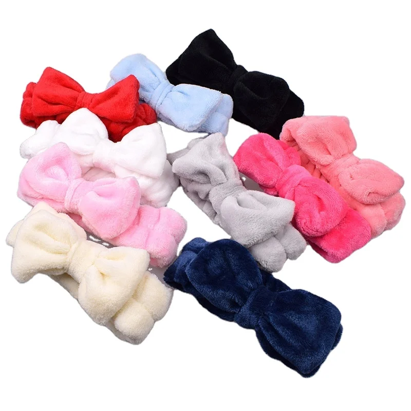

Jachon Facial Terry Cloth Headband Elastic Headband Makeup Hair Band Girls Bow Spa Girl Headband Hair Accessories for Women