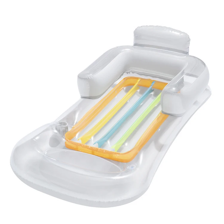 

New style PVC swimming water lounge float inflatable mattress pool, Picture
