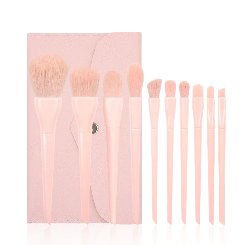 

Fashionable Full Makeup Sets with Brush Oval Complete Beautiful Candy Fiber Portable Makeup Brushes Set