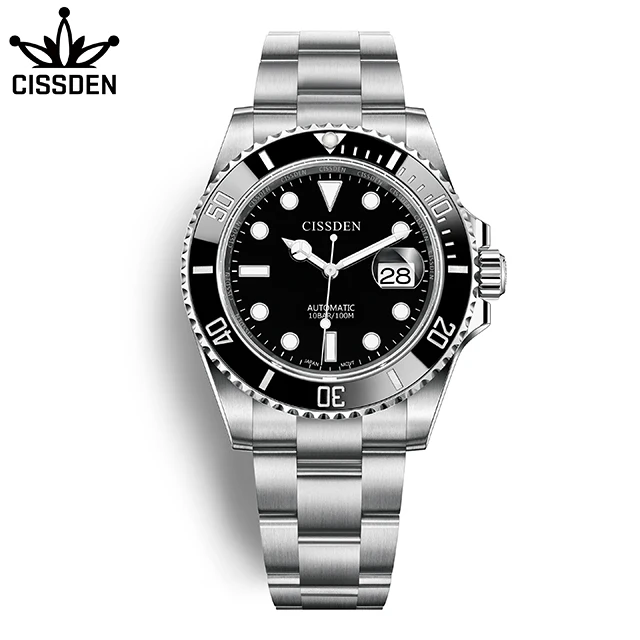 

New Luxury Brand CISSDEN 2021 Auotmatic Men Watches Japan NH35A Movement Waterproof Sapphire Glass Men Mechanical Wristwatches, Shown