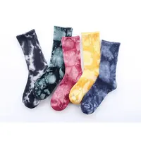 

Retro Style Unique Trendy Funny Long Tie Dye 100% Cotton Socks Men