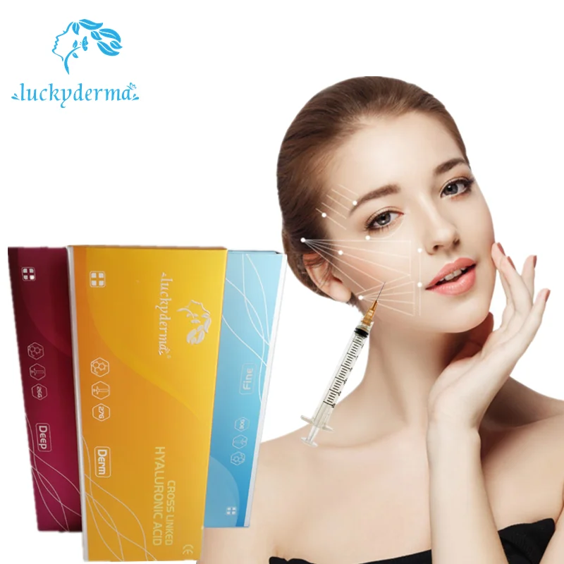 

Luckyderma 2ml injectable dermal filler hyaluronic acid, Transparent