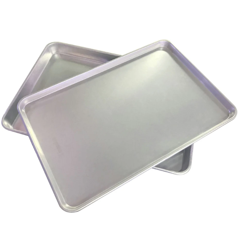 

Amazon hot selling Food Grade Aluminum Cookie Pan Metal Baking Tray Microwave Oven Tray