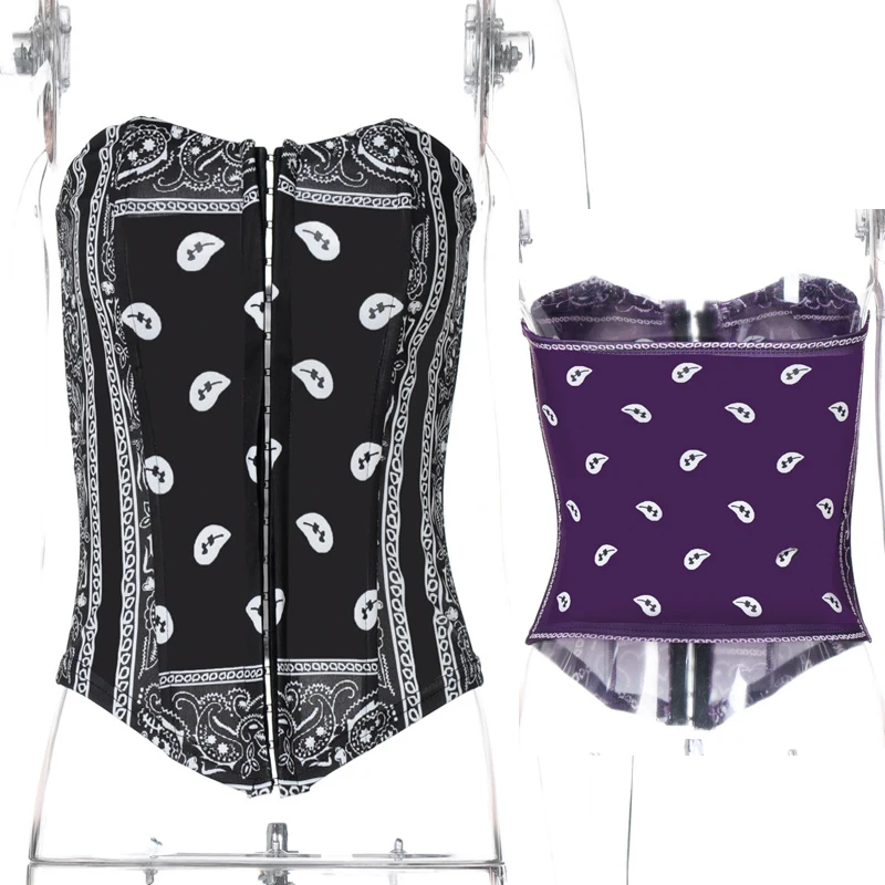 

2021 spring/summer printed chest-wrapped tight top, vest vest,nightclub sexy casual women's clothing, 3 color