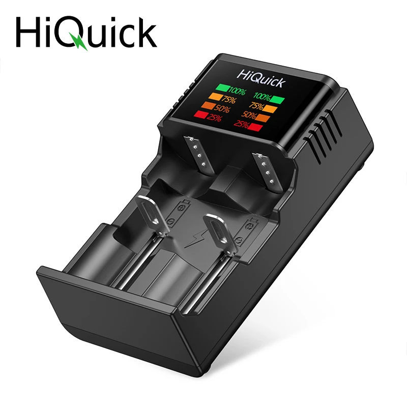 

Intelligent Type c 2 slots 18650 Battery Rapid Charger 1.2V Nimh DC Battery Charger For AA AAA