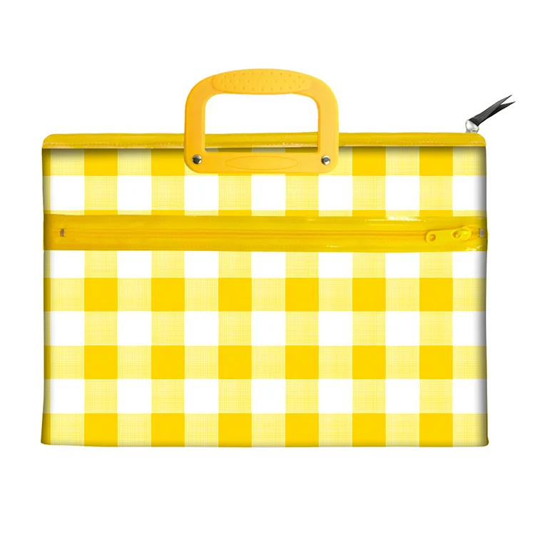 
PVC with printing transparent multicolor double zipper bag 