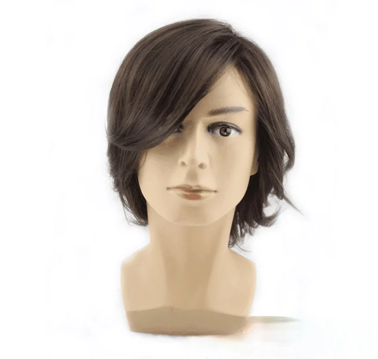 

Dropshipping Men's European and American Style Wig Anime Costume Cosplay Short Hair Set Real Human Hair