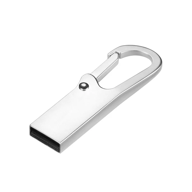 

High Quality Silver Carabiner Shape Metal USB Flash Drive 16GB 32GB