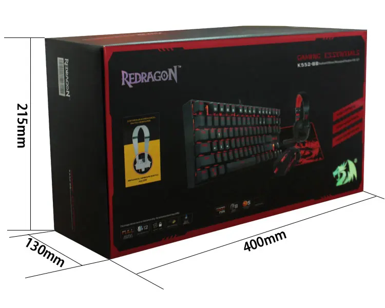 

Redragon K552-BB Wired Mechanical Keyboard And Mouse Teclado Y Mouse Gaming Combo