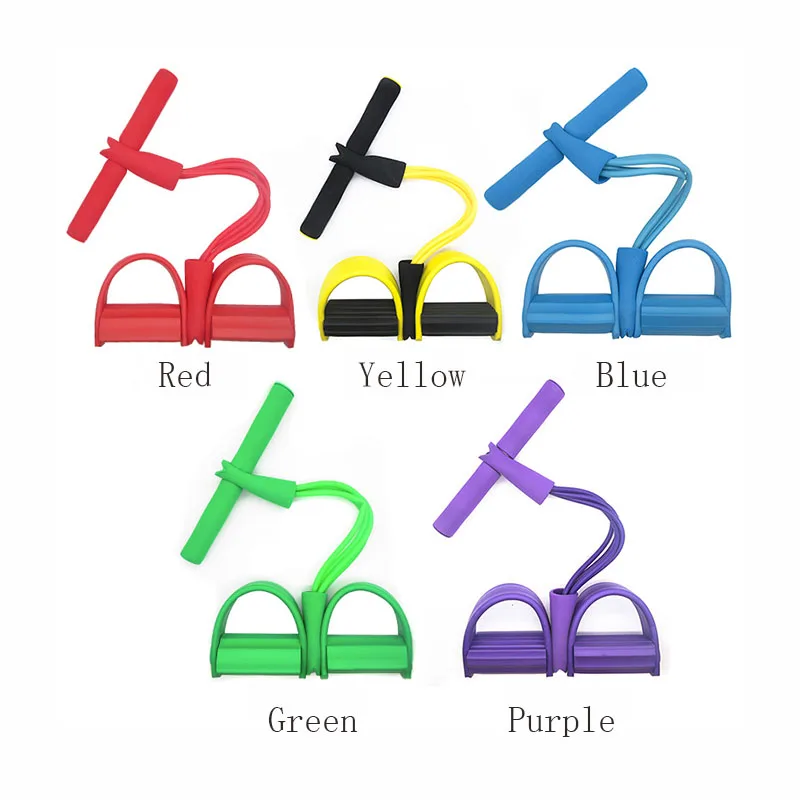 Haigym body tummy trimmer leg step fitness exerciser 4 tube Bands Resistance Fitness