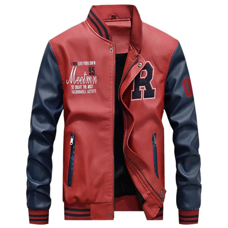 

Wholesale Custom Embroidered Chenille Patches Varsity Jacket Wool Body Leather Sleeves Letterman Baseball College Varsity Jacket, Customized colors