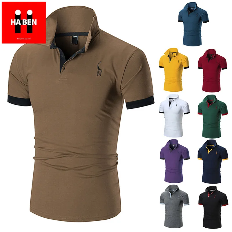 

2022 Wholesale Custom Design High Quality Plain Mens Golf Lapel Polo T Shirt for Sports Men Casual Smart Embroidered T-Shirt, Picture shows