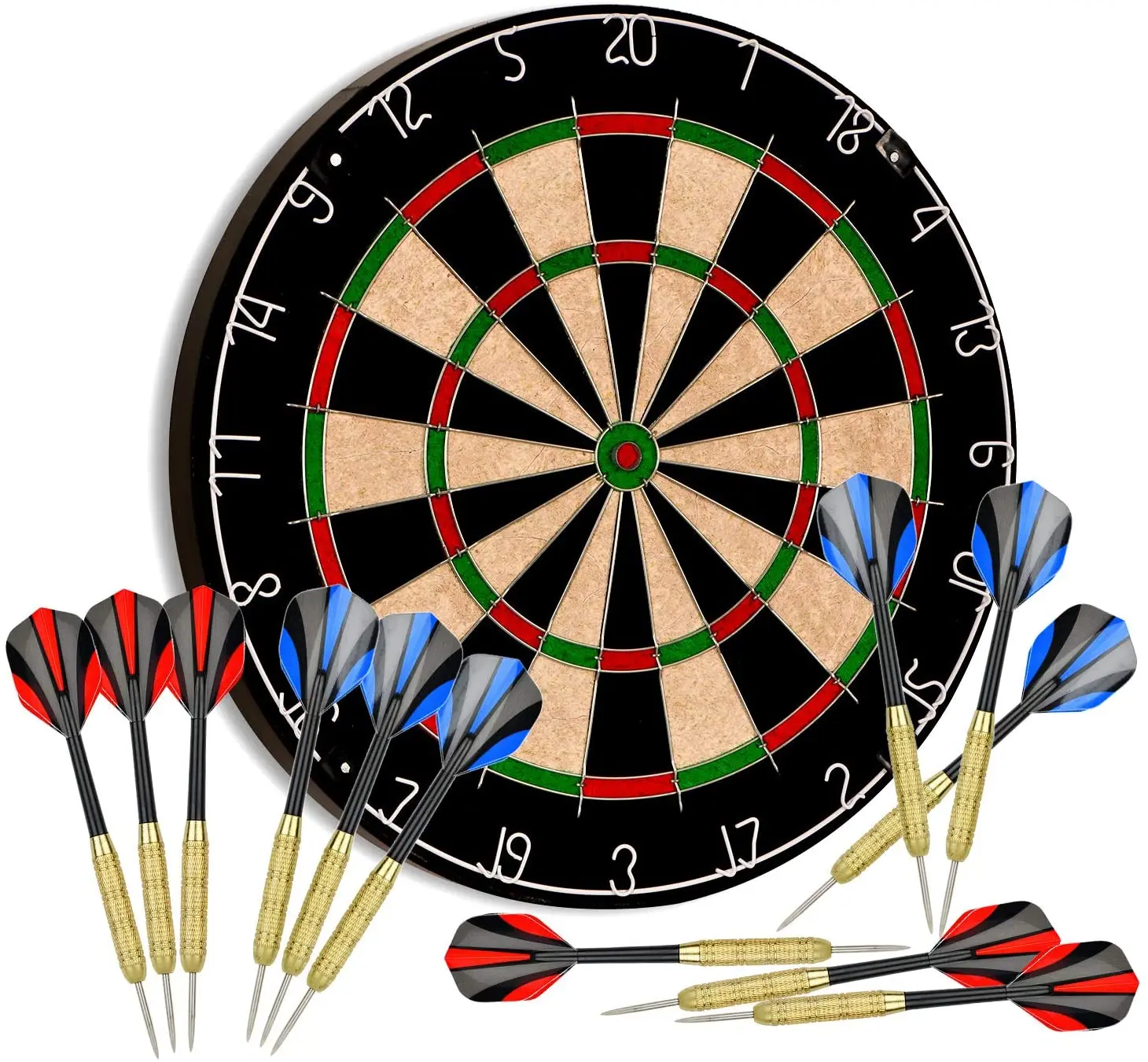 

18in For Steel Tip Dart Board Games With 12PCS Darts set And Handing Tool Professional ROUND net Sisal Dartboard, Oem