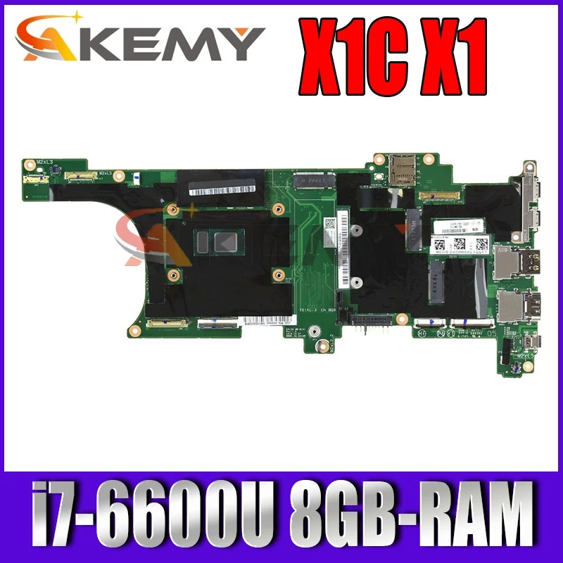 

DX120 NM-B141 For Thinkpad X1C X1 Carbon 5th 2017 Laptop Motherboard With i7-660U 8GB-RAM FRU 01LV451 01HY005 Test ok