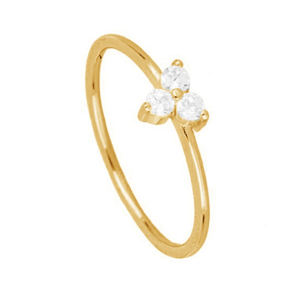 

latest designed fashion jewelry wholesale minimalist 925 sterling silver jewelry 18k gold plated lotus zircon ring